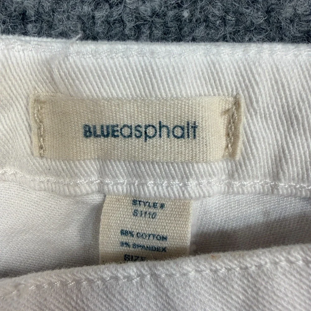 Blue Asphalt Womens Shorts Size 3 Low Rise White‎ Denim Stretch Y2K Preppy 2000s
